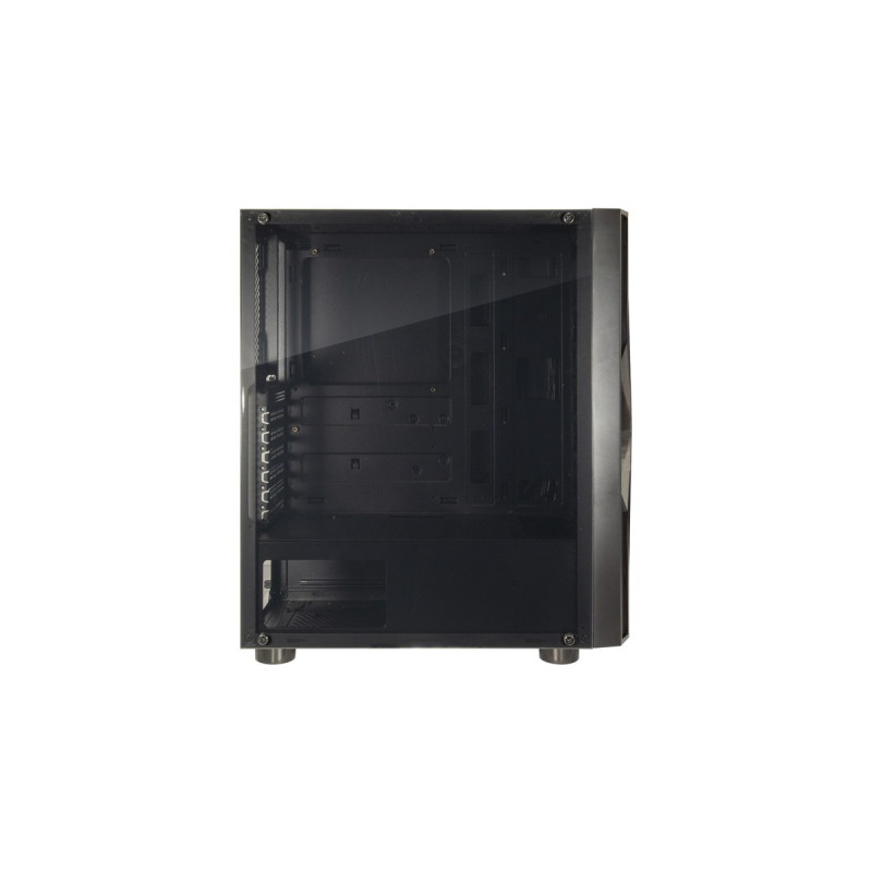 Inter-Tech A-3401 Chevron, Tower-Gehäuse(schwarz, Frontblende und Fensterseitenteil aus Acrylglas)