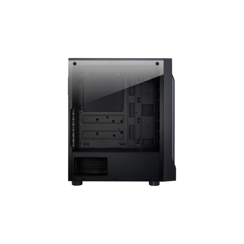 Inter-Tech A-3411 Creek, Tower-Gehäuse(schwarz, Tempered Glass)