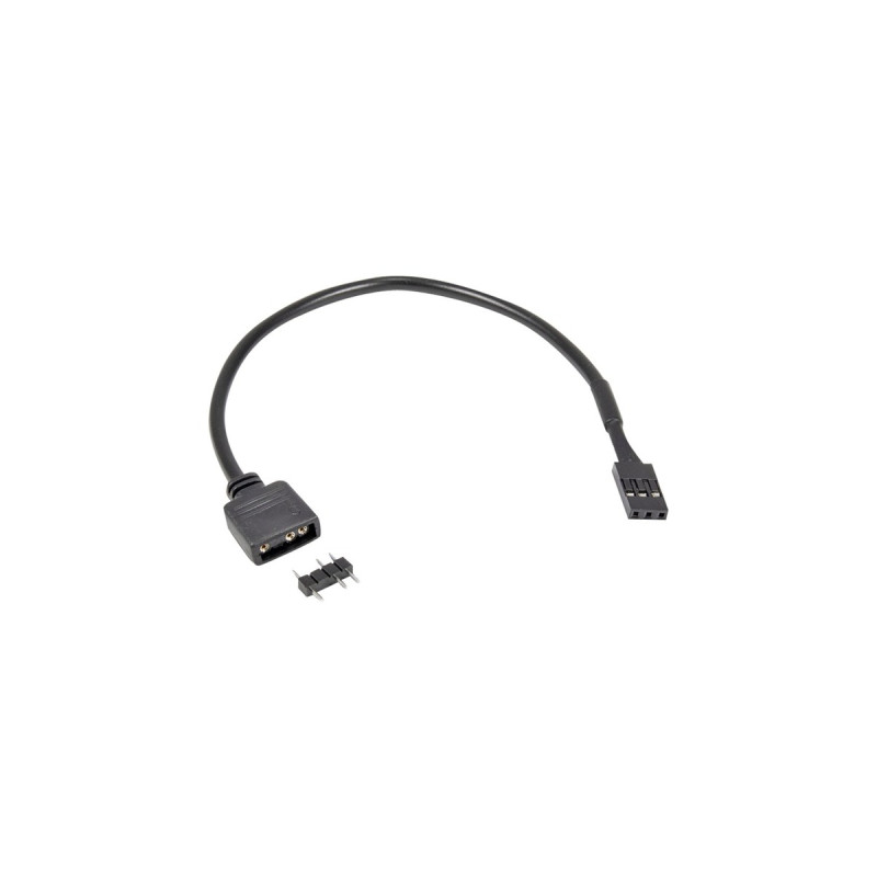 Inter-Tech Adapterkabel 3Pin auf VDG(schwarz, 20cm)