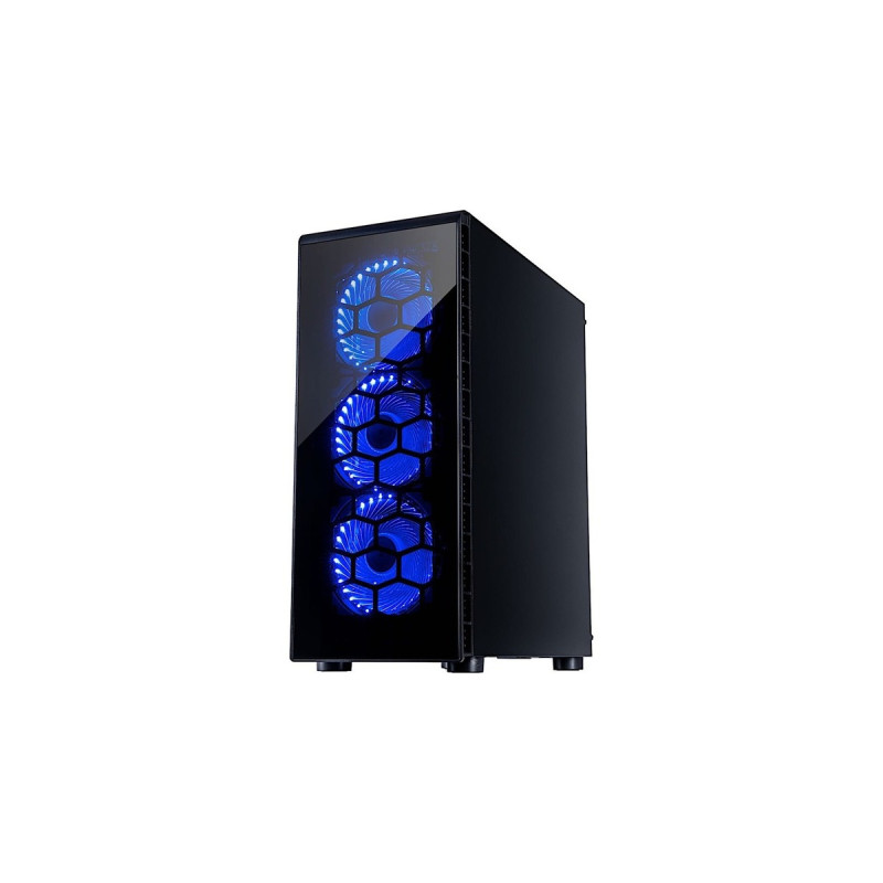 Inter-Tech CXC2, Tower-Gehäuse(schwarz, Front aus Tempered Glass, Seitenteil aus Acryl)