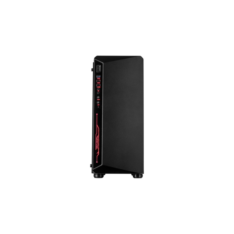 Inter-Tech C-3 Saphir, Tower-Gehäuse(schwarz, Tempered Glass)