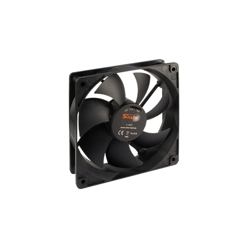 Inter-Tech F-120-S 120x120x25mm, Gehäuselüfter(schwarz)