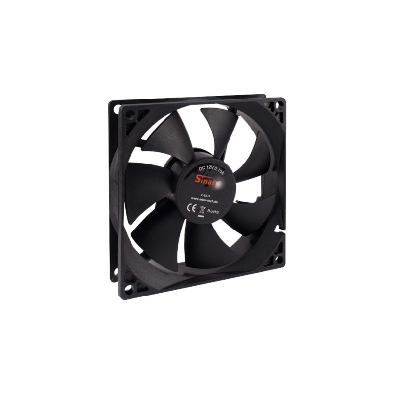 Inter-Tech F-92-S 92x92x25mm, Gehäuselüfter(schwarz)