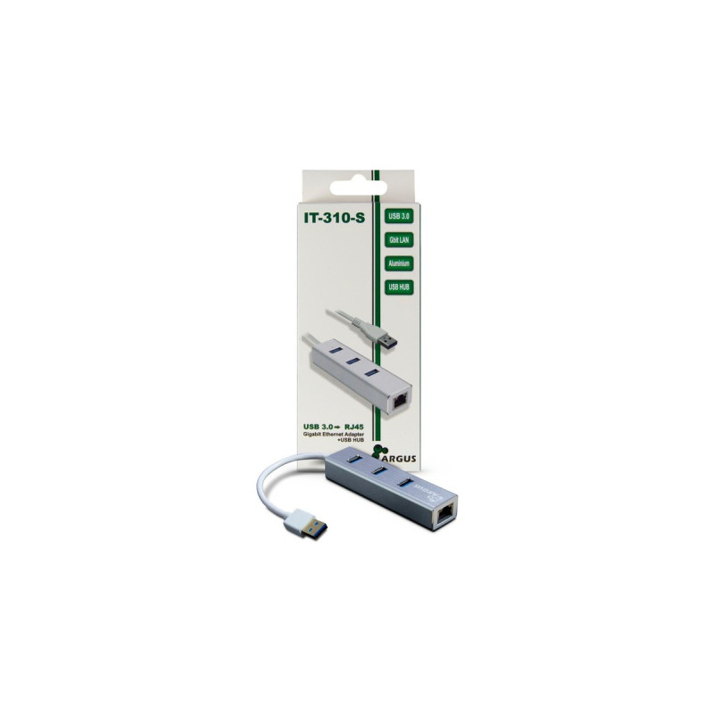 Inter-Tech IT-310-S, Dockingstation(aluminium, USB-A, LAN)