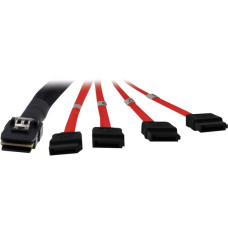 4x SATA(schwarz/rot, 1 Meter (teilummantelt))