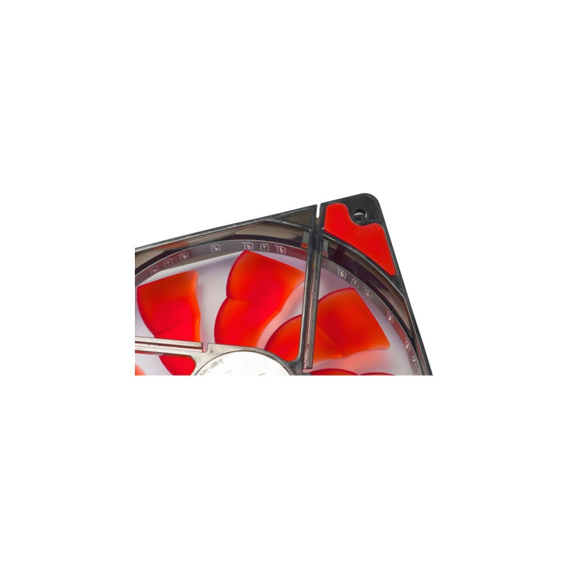 Inter-Tech L-12025 120x120x25mm, Gehäuselüfter(schwarz/rot)