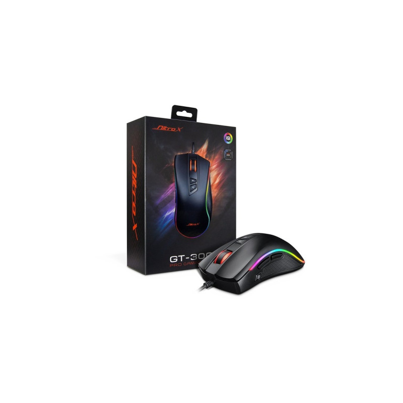 Inter-Tech Nitrox GT-300+ RGB, Gaming-Maus(schwarz)