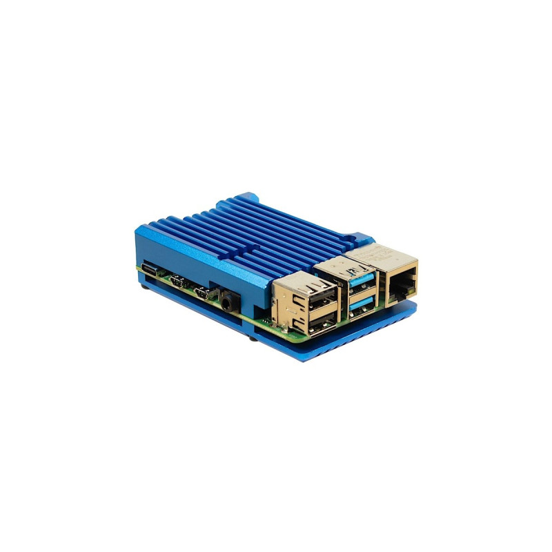 Inter-Tech ODS-721 für Raspberry Pi 4B, Gehäuse(blau, für Raspberry Pi 4 Modell B)