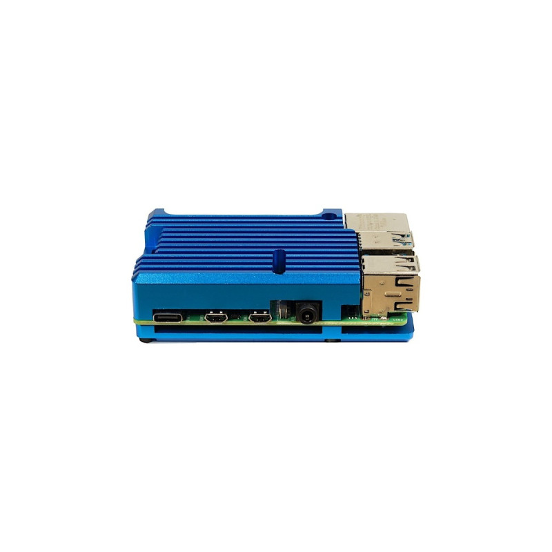 Inter-Tech ODS-721 für Raspberry Pi 4B, Gehäuse(blau, für Raspberry Pi 4 Modell B)