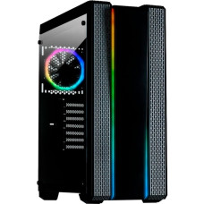 Inter-Tech S-3901 Impulse, Tower-Gehäuse(schwarz, Seitenteil aus Tempered Glass)