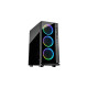 Inter-Tech W-III RGB, Tower-Gehäuse(schwarz, Frontblende aus Tempered Glass )