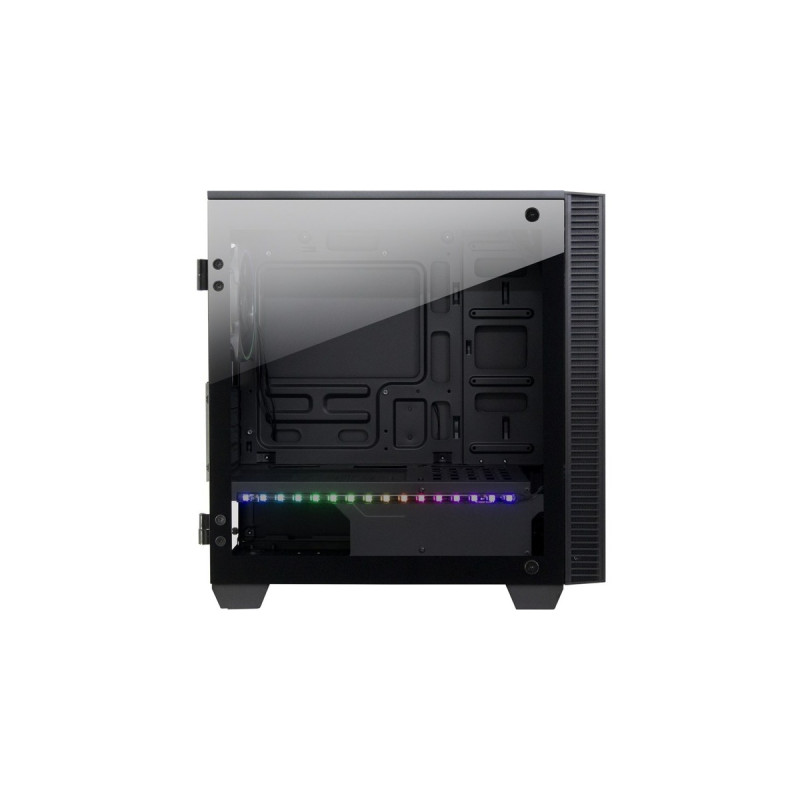 Inter-Tech X-608 Infinity Micro Infinity-Mirror, Tower-Gehäuse(schwarz, Tempered Glass)