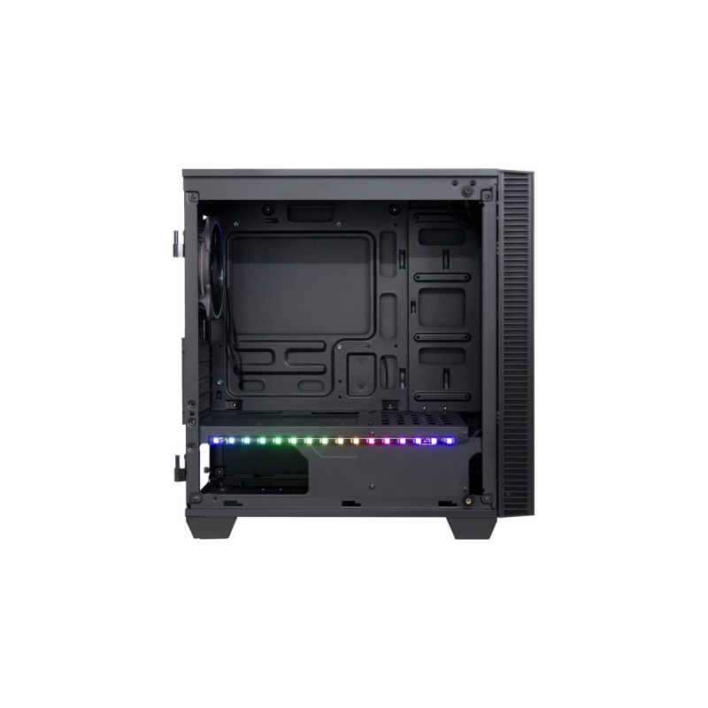 Inter-Tech X-608 Infinity Micro Infinity-Mirror, Tower-Gehäuse(schwarz, Tempered Glass)