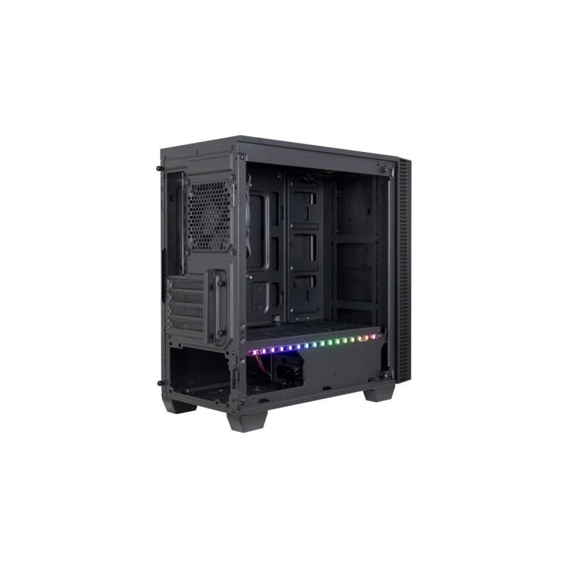 Inter-Tech X-608 Infinity Micro Infinity-Mirror, Tower-Gehäuse(schwarz, Tempered Glass)