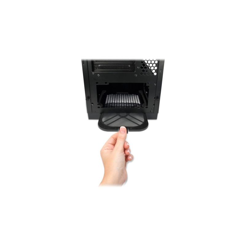 Inter-Tech X-908 Infini2 Infinity-Mirror, Tower-Gehäuse(schwarz, Tempered Glass)