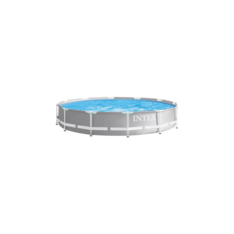 Intex Frame Pool Set Prism Rondo 126710NP, Ø 366 x 76cm, Schwimmbad(grau/blau, Outlet)