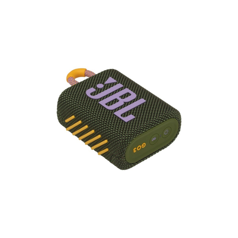 JBL GO 3, Lautsprecher(grün, Bluetooth, USB-C)
