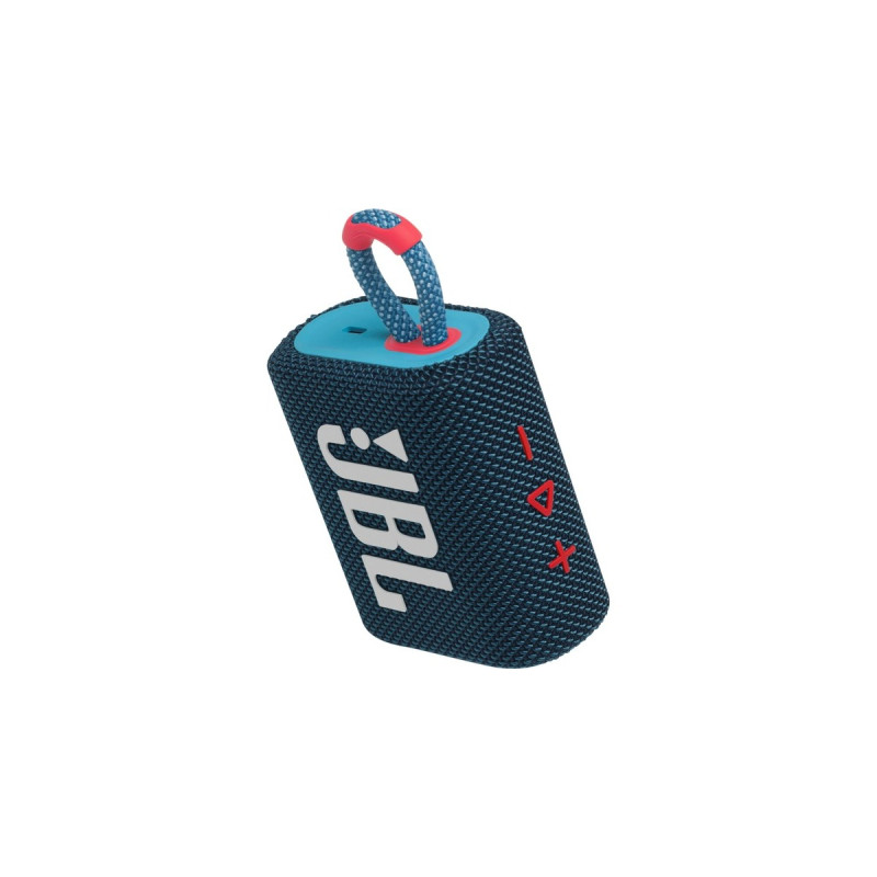 JBL Go 3, Lautsprecher(blau/pink, Bluetooth, USB-C)