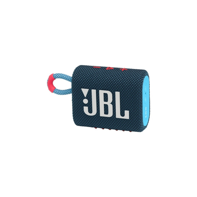 JBL Go 3, Lautsprecher(blau/pink, Bluetooth, USB-C)