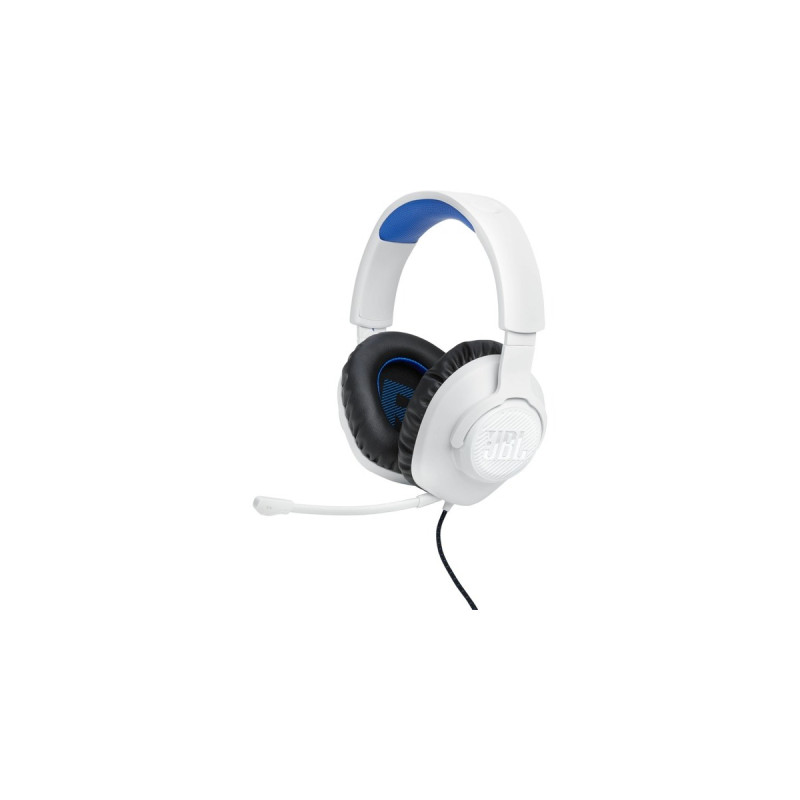 JBL Quantum 100P Console, Gaming-Headset(weiß/blau)