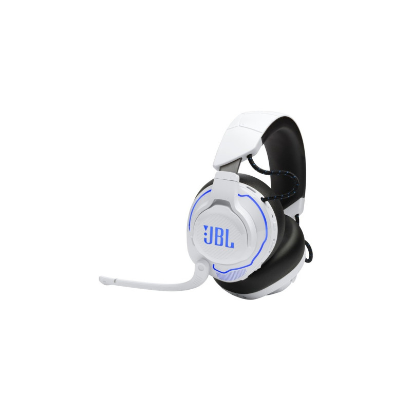 JBL Quantum 910P, Gaming-Headset(weiß/blau, Bluetooth, USB-C, Outlet)