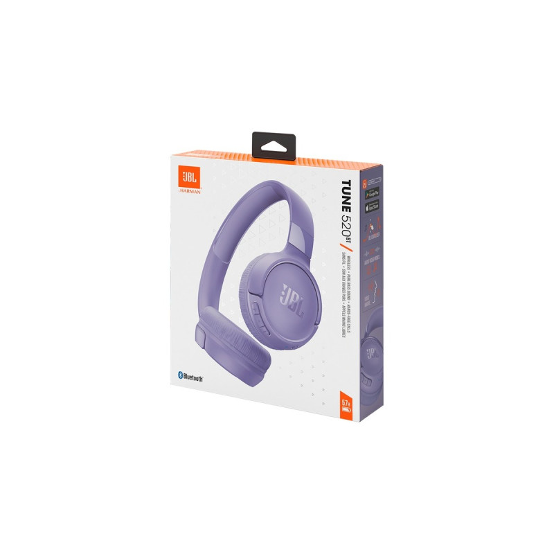 JBL Tune 520BT, Kopfhörer(violett, Bluetooth, USB-C)
