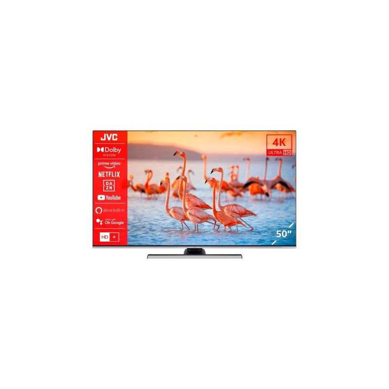 JVC LT-50VU8156, LED-Fernseher(126 cm (50 Zoll), schwarz/silber, UltraHD/4K, Triple Tuner, SmartTV)