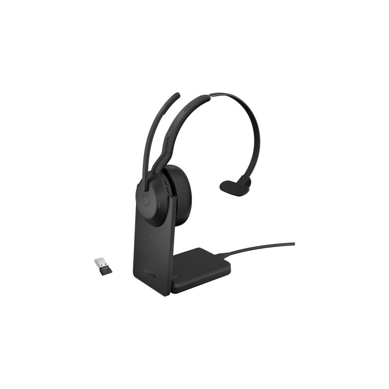 Jabra Evolve2 55, mit Ladestation, Headset(schwarz, Mono, UC, USB-A, Link380a)