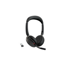Jabra Evolve2 65 Flex Duo WLC, mit Ladepad, Headset(schwarz, Stereo, Microsoft Teams, USB-A, Link380a)