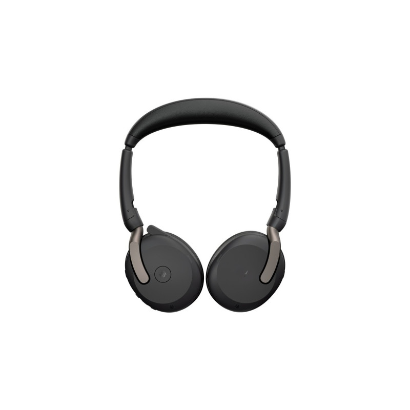 Jabra Evolve2 65 Flex Duo WLC, mit Ladepad, Headset(schwarz, Stereo, Microsoft Teams, USB-A, Link380a)