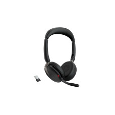 Jabra Evolve2 65 Flex Duo WLC, mit Ladepad, Headset(schwarz, Stereo, UC, USB-A, Link380a)