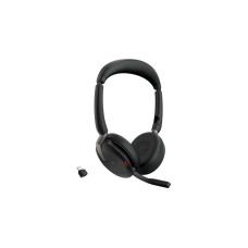 Jabra Evolve2 65 Flex Duo WLC, mit Ladepad, Headset(schwarz, Stereo, Microsoft Teams, USB-C, Link380c)