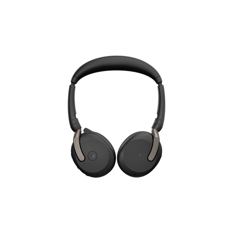 Jabra Evolve2 65 Flex Duo WLC, mit Ladepad, Headset(schwarz, Stereo, Microsoft Teams, USB-C, Link380c)
