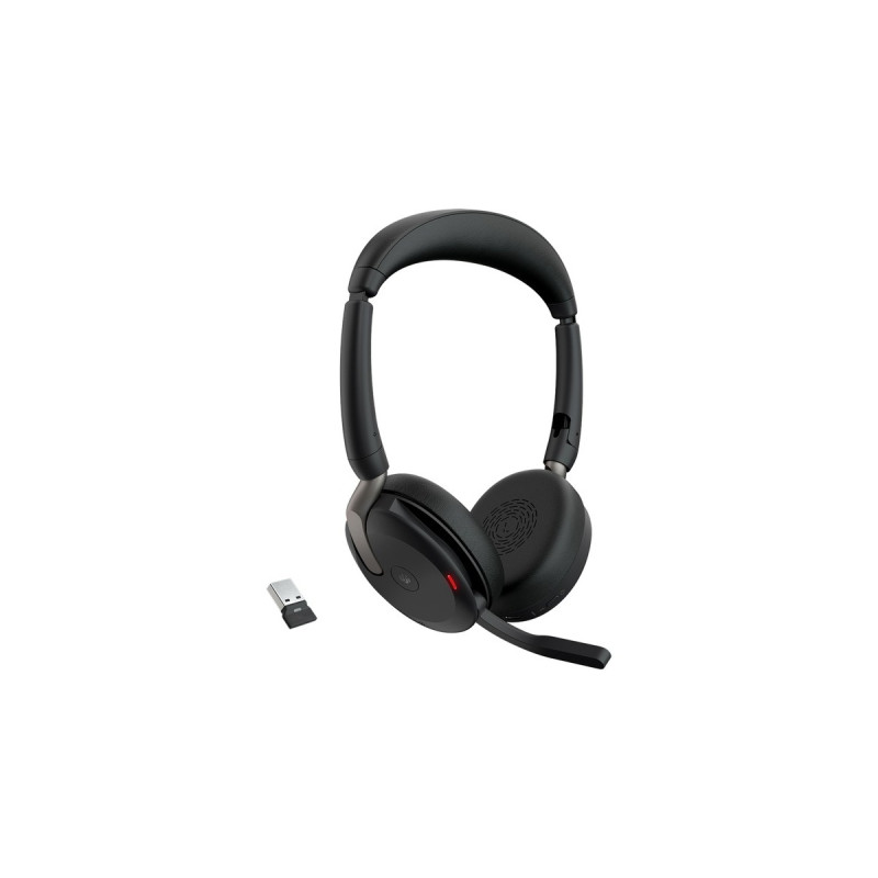 Jabra Evolve2 65 Flex Duo, Headset(schwarz, Stereo, Microsoft Teams, USB-A, Link380a)