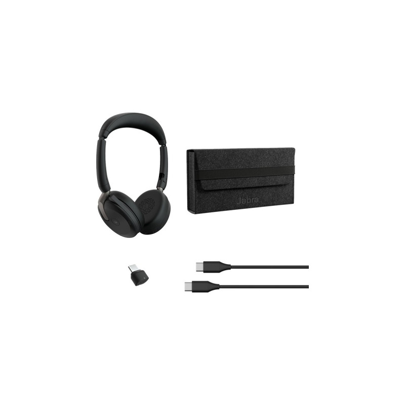Jabra Evolve2 65 Flex Duo, Headset(schwarz, Stereo, Microsoft Teams, USB-C, Link380c)