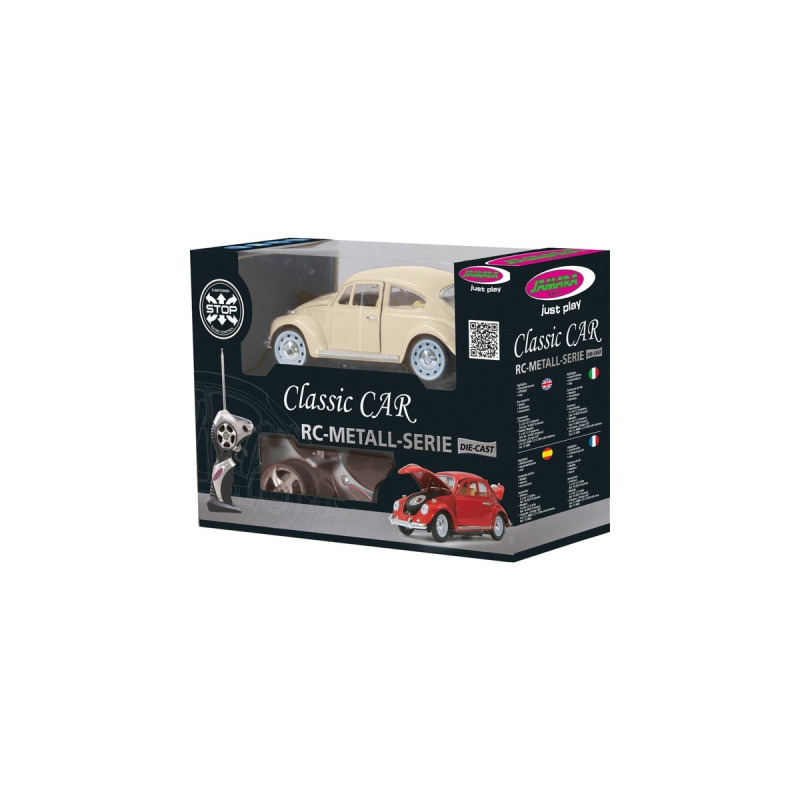 Jamara RC-Cars VW Käfer RC(weiß, 1:18, Die Cast Metall Chassis)