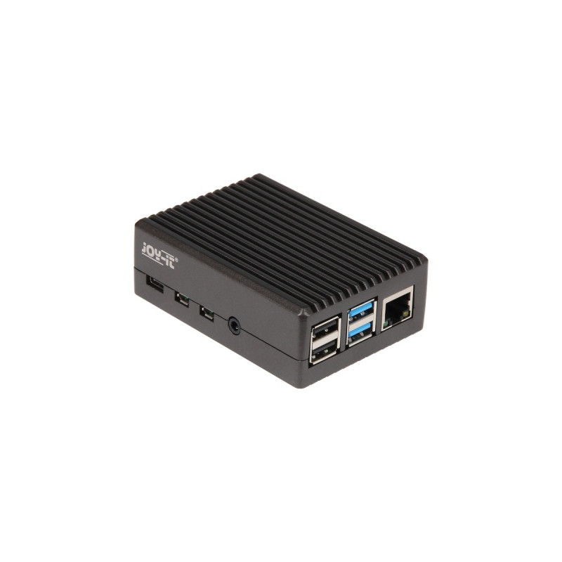 Joy-IT Aluminiumgehäuse für Raspberry Pi 4 B(schwarz (matt))