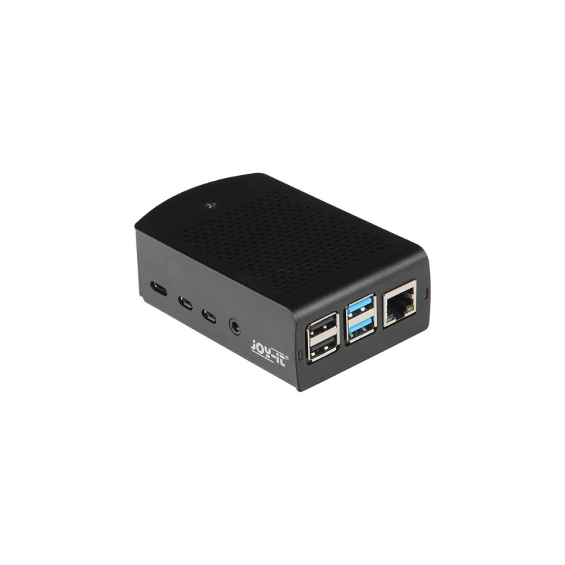Joy-IT Aluminiumgehäuse für Raspberry Pi 4 B(schwarz, für Raspberry Pi 4 B)