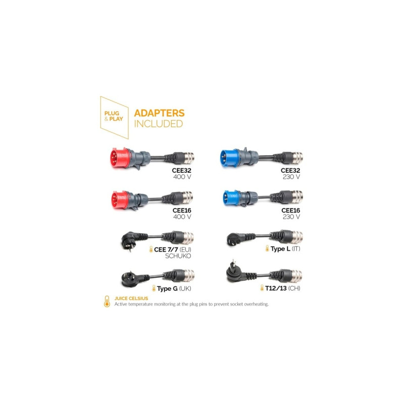 Juice Technology JUICE BOOSTER 2 Europe Traveller Set, Wallbox(anthrazit/schwarz, 1,4 - 22 kW, 3,1 Meter Kabel)