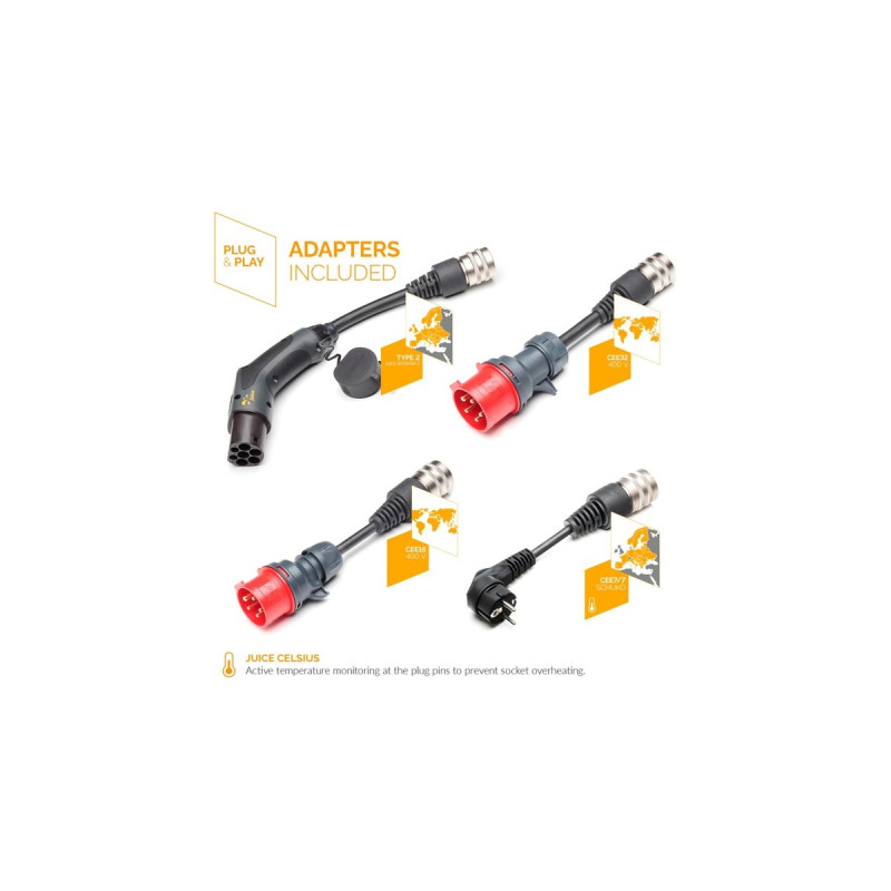 Juice Technology JUICE BOOSTER 2 Traveller Plus EV Set (EU), Wallbox(anthrazit/schwarz, 1,4 - 22 kW, 3,1 Meter Kabel)