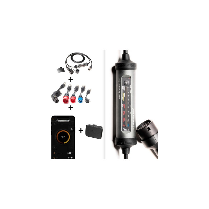 Juice Technology JUICE BOOSTER 3 air Country EU Traveller Plus Set, Wallbox(anthrazit/schwarz, 1,4 - 11 kW, 3,1 Meter Kabel)