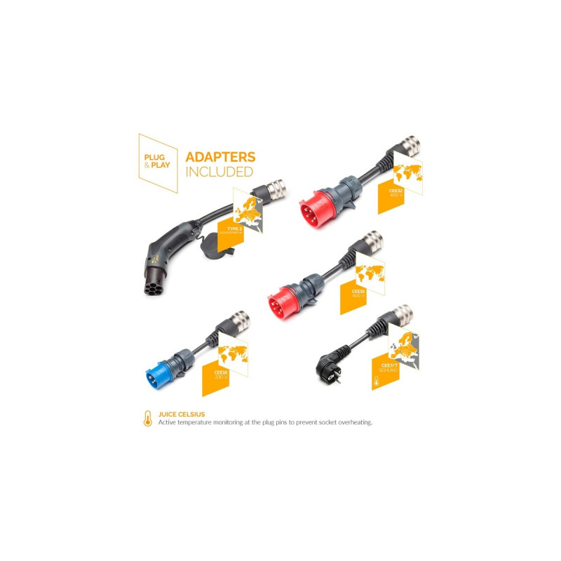 Juice Technology JUICE BOOSTER 3 air Country EU Traveller Plus Set, Wallbox(anthrazit/schwarz, 1,4 - 11 kW, 3,1 Meter Kabel)