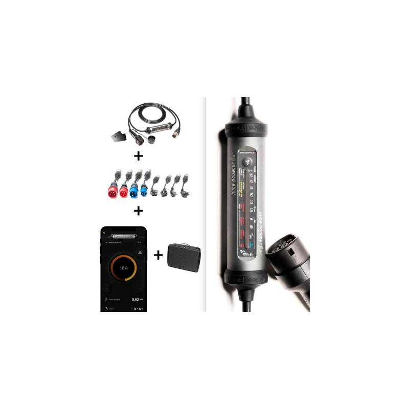Juice Technology JUICE BOOSTER 3 air EUROPE Traveller Set, Wallbox(anthrazit/schwarz, 1,4 - 11 kW, 3,1 Meter Kabel)