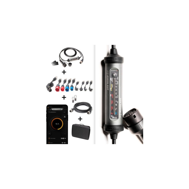 Juice Technology JUICE BOOSTER 3 air MASTER Traveller Set, Wallbox(anthrazit/schwarz, 1,4 - 11 kW, 8,1 Meter Kabel)