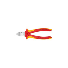 KNIPEX Abisolier-Seitenschneider 14 26 160, Schneid-Zange(rot/gelb, Länge 160mm, VDE-geprüft)
