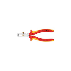 KNIPEX Abisolier-Zange 11 06 160 VDE(mit Öffnungsfeder und Rändelschraube)