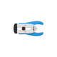 KNIPEX Abisolierwerkzeug 12 85 110 SB für Glasfaser, Abisolier-/ Abmantelungswerkzeug(blau/weiß)