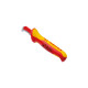 KNIPEX Abmantelungsmesser 98 55 SB VDE(rot/gelb, Länge 180mm, mit Gleitschuh)