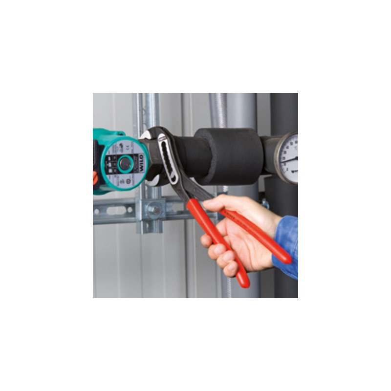 KNIPEX Alligator 8801180, 180mm, Rohr- / Wasserpumpen-Zange(schwarz/rot, 9-stufig verstellbar)