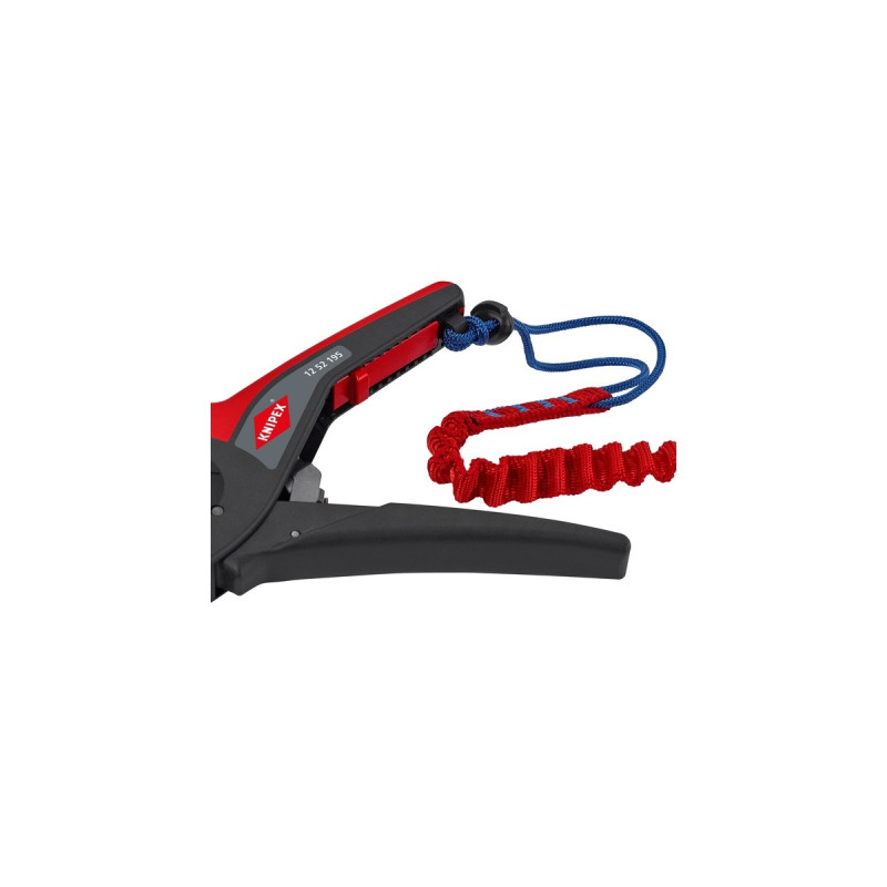 KNIPEX Automatische Abisolierzange PreciStrip16, Abisolier-Zange(schwarz/rot, integrierter Drahtschneider)